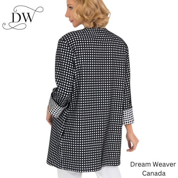 Black & White Jacket | Joseph Ribkoff Style 193823 - Picture 4 of 7